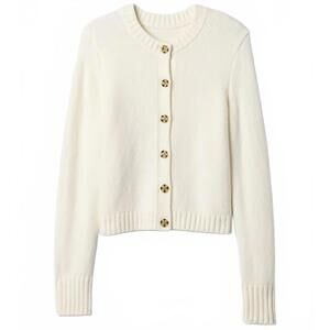 Gap CashSoft Crop Cardigan Ivory Beige NWT Large